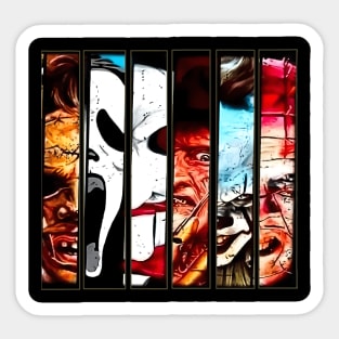 Scary Horror Movies Halloween Sticker